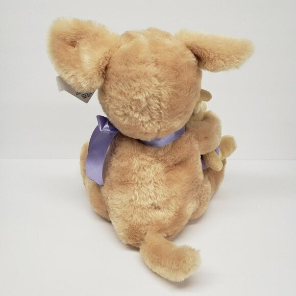 The Petting Zoo 12" Puppy Dog with Baby Tan 2018 Stuffed Animal Plush - Picture 2 of 5
